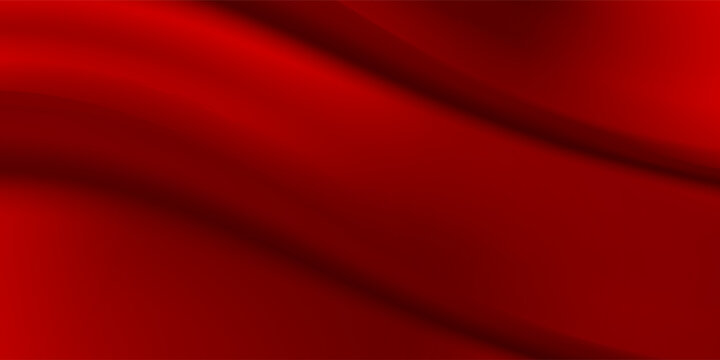 Abstract background, fabric waves or wavy lines, red silk or colored textiles for background. Elegant red background or dark wallpaper.