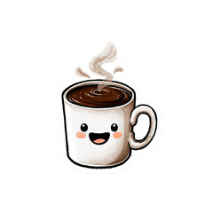 Happy Coffee Mug with Steam
