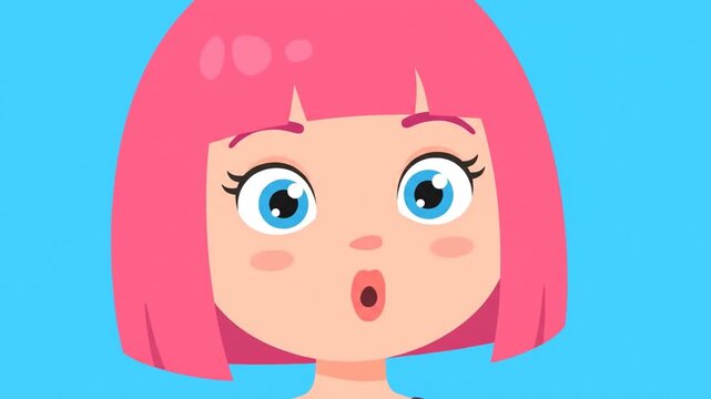 Animated female character speaking lips for storytelling, educational content