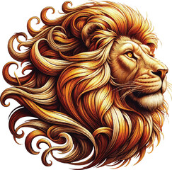 color of head lion mascot