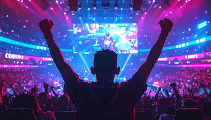 Esports Arena: Victory at the Gaming Tournament
