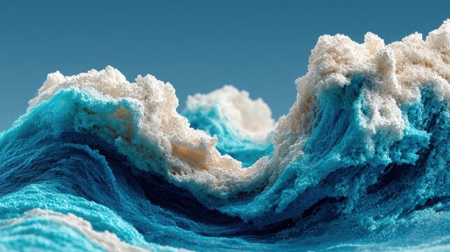 A dynamic wave symbolizing energy and flow in user interface design with ai-controlled rippling effects and interaction