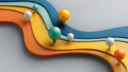 Vibrant and colorful wall adorned with balloons creating a joyful and festive atmosphere ideal for celebratory events