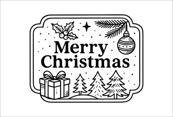 Festive Christmas Greeting Illustration