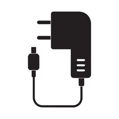 mobile charger silhouette icon