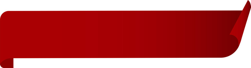Red Ribbon Banner: Curled Edge Announcement