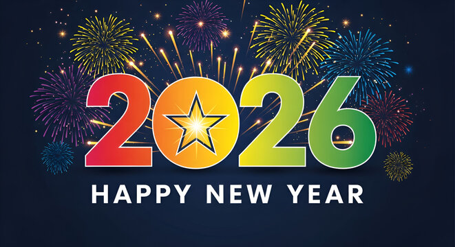 Adobe Illustrator Artwork Happy new yeaar 2026