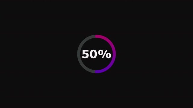 percentage counter on transparent background