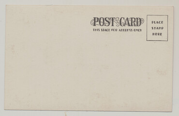 Blank Vintage Postcard Back