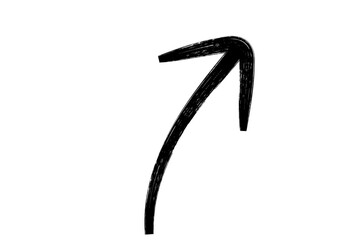 Hand drawn arrow points up and to the right