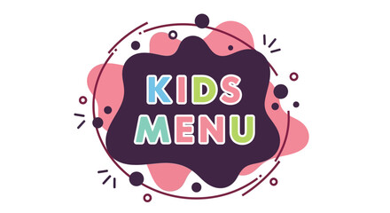 Vibrant kids menu design for restaurants and cafes seeking a playful vibe