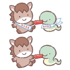 ヘビからウマへバトンバリエーションセット