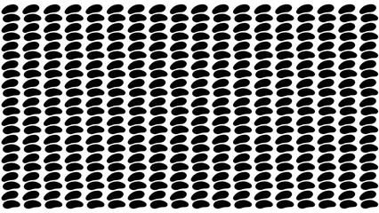 Seamless Repeating Organic Bean Shapes Pattern, Black and White Abstract Background