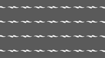 Seamless Simple Abstract Wavy Stripes Pattern, White on Charcoal Gray Background