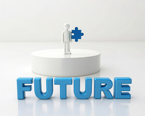 Future Puzzle Stick Figure Standing Achievement Strategy Idea Planning Vision