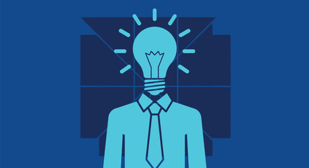 Visualize your innovative ideas with this bright lightbulb leader