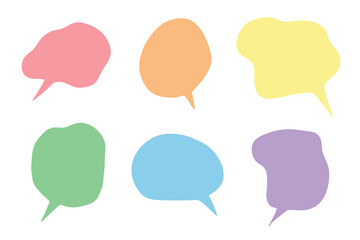 Set of hand drawn speech bubble Blank empty message box Textbox frame for banners, price tags, stickers, design