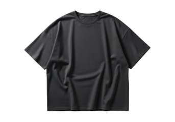Dark gray t shirt isolated on transparent background