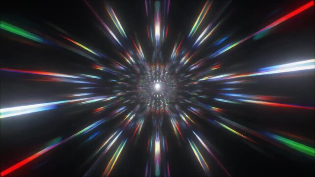 高速フラッシュが駆け抜けるダイナミックなグリッチエフェクト