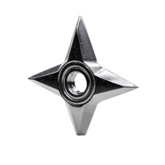 Naklejka premium Silver Shuriken Star