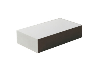 Fototapeta premium White rectangular box isolated on transparent background