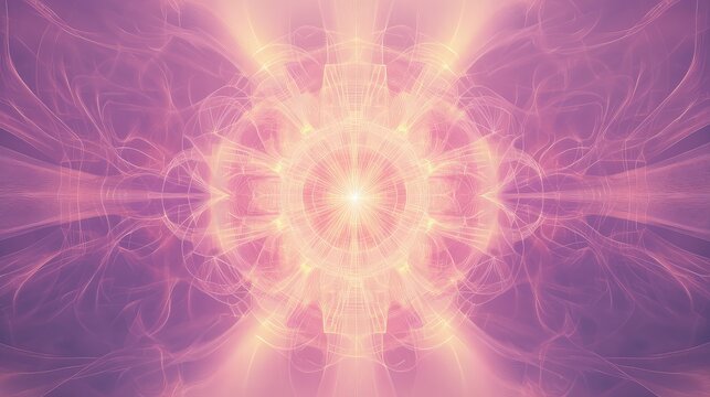 Abstract light emerging creating a beautiful spiritual mandala