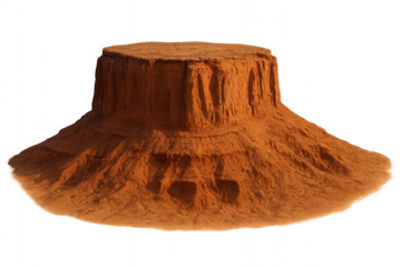 Desert rock mesa isolated