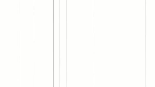 Animation of glitching and flashing appearence of vertical lines on white background