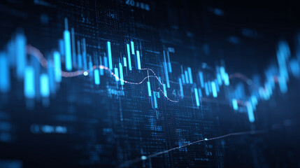 Digital stock line graph finance data analysis