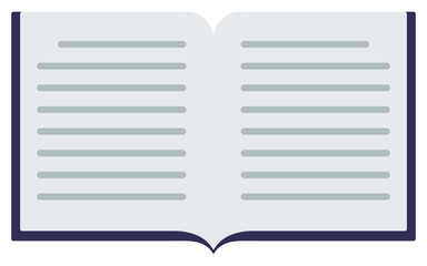 Open book icon vector isolated on white background.