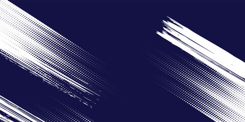 Dots halftone white and blue color pattern gradient grunge texture background. Dots pop art comics sport style vector illustration