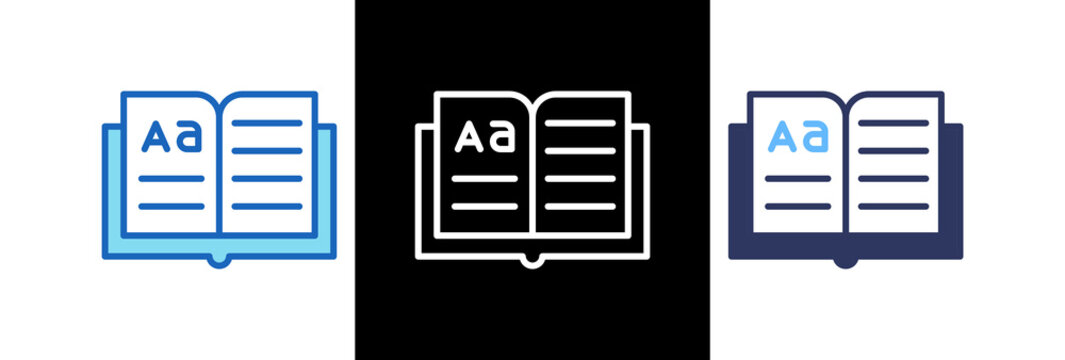 Vocabulary blueline icon