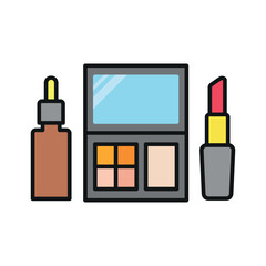 makeup icon in trendy flat design