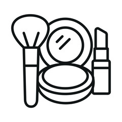makeup icon in trendy flat design