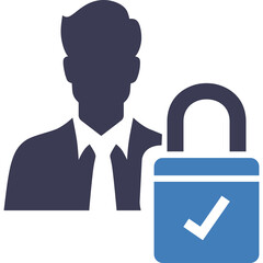 Business Man Icon With Padlock Symbol Representing Security And Protection In A Digital Environment