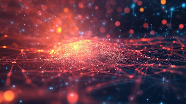 Digital network connections spreading data and information technology - Powered by Adobe