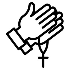 Pray in vector illustration