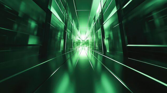 Digital tunnel connecting abstract virtual reality cyberspace