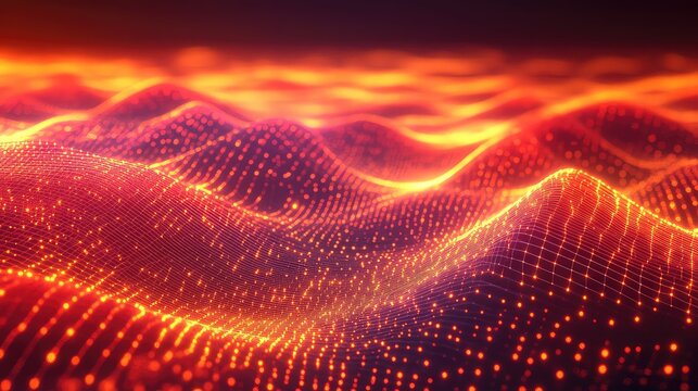 Futuristic digital wave transmitting data communication