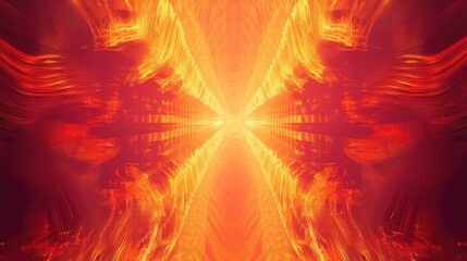 Abstract fiery light tunnel energy moving through space