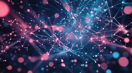 Abstract network connecting technology points, data communication concept