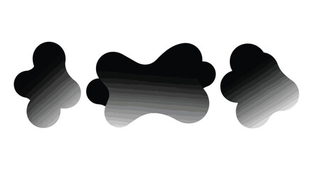 Three abstract gradient blobs, vector illustration