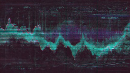 Digital data stream visualizing analytical business information graph