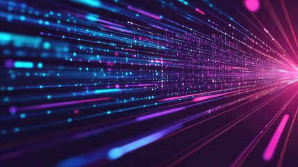 Digital data flowing through high speed network lines