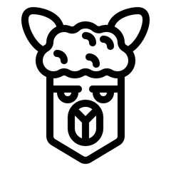 Naklejka premium Alpaca icon