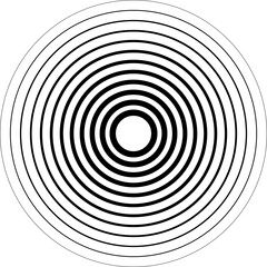 Circle with halftone line elements, sound wave