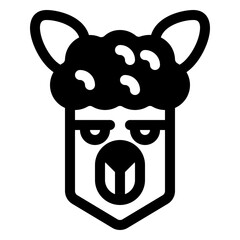 Naklejka premium Alpaca icon
