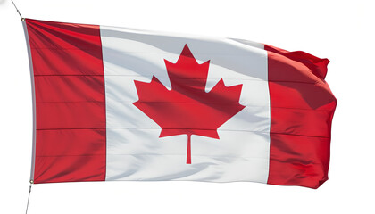 Iconic Maple Leaf Flag of Canada Waving: Canadian National Symbol