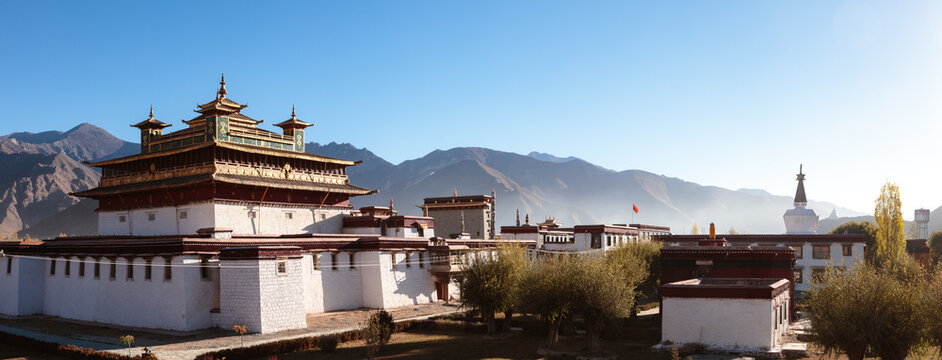 Panoramic of Samye monastery, Tibet, China