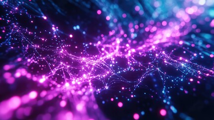 Digital network connecting data points in abstract space